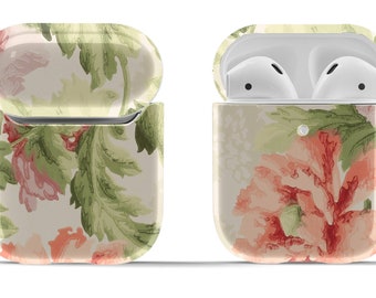 Romantic Pink Pastel Flowy Rose Garden Cover 1st Gen and 2nd Gen Airpods Case | Airpod Case | Hard Cover Original or Pro | Keyring Included