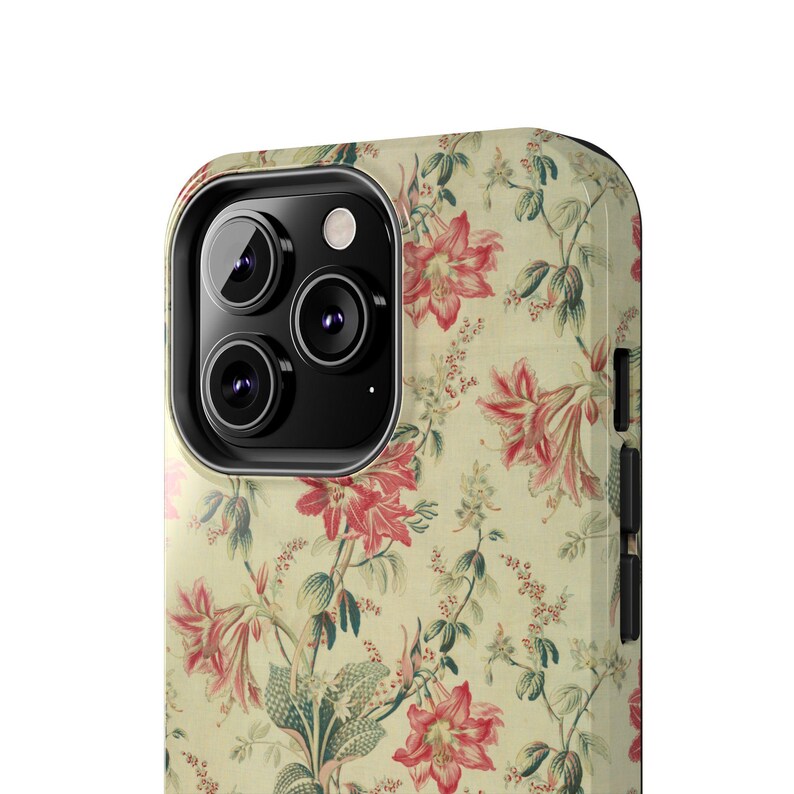 Red Lily Flower Pattern Cover Tough Case iPhone 7, 8, X, 11, 12, 13, 14, 15, 16, 17, Pixel 7, 8, 9, Android Galaxy Multiple Sizes image 5