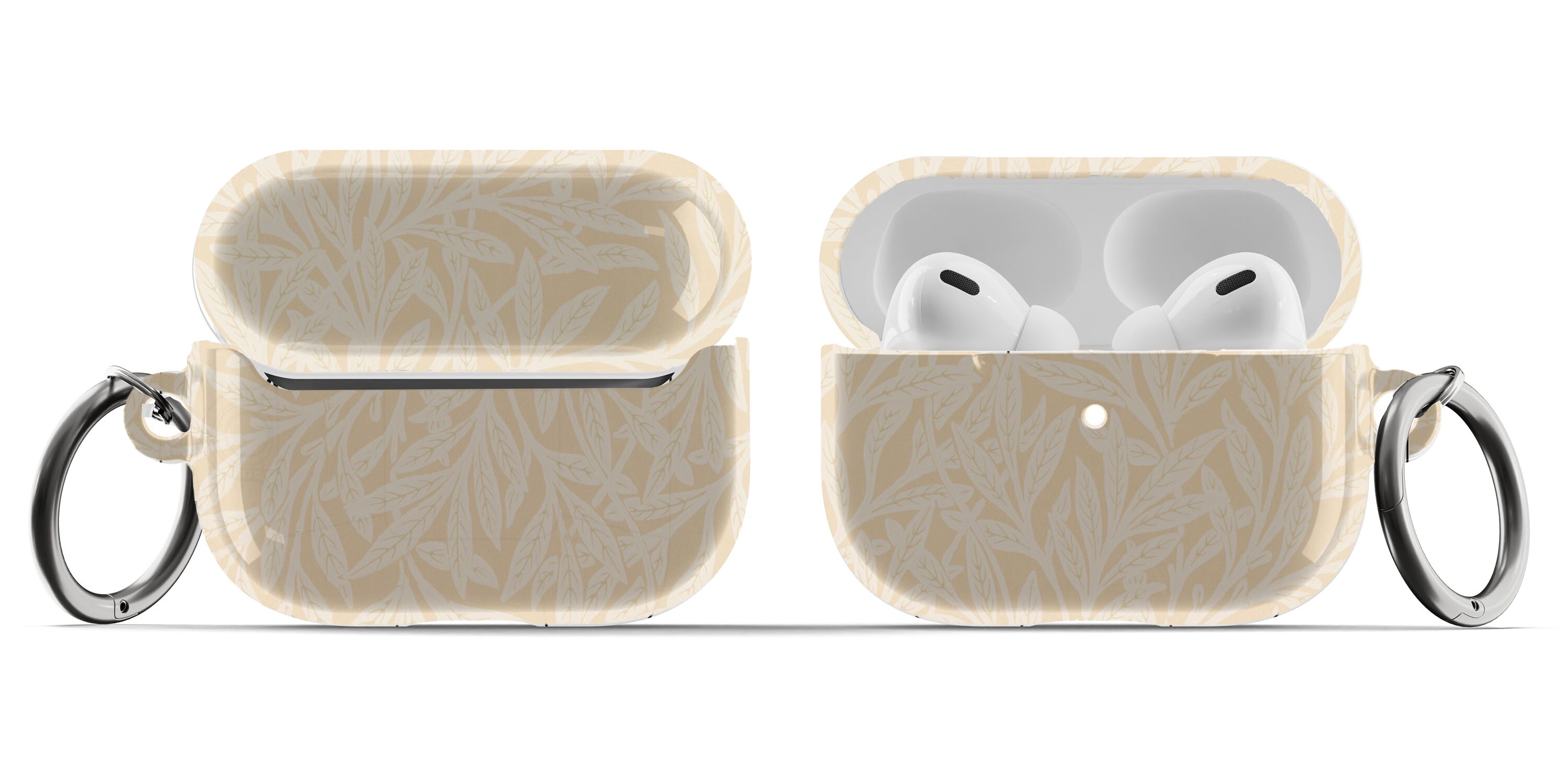 Cream + White Willow Tree Leaves AirPod Case | Hard Cover for Original ...