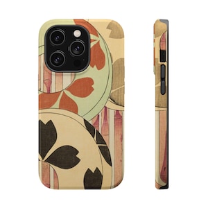 Retro Abstract Vintage Rings on MagSafe Tough Case for iPhone 12 13 14 15 16 (Mini, Pro, Pro Max, Plus)