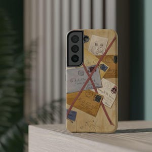 Cartas de amor, arte vintage de Voyager en una funda resistente para iPhone 7-16, Google Pixel 6, 7, 8, 9 y Samsung Galaxy