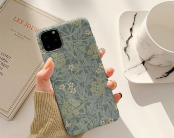 Sage Green Secret Garden Desert Florals op MagSafe Tough iPhone-hoesje voor iPhones 12, 13, 14, 15, 16, 17 (Mini, Pro, Pro Max, Plus, Air)