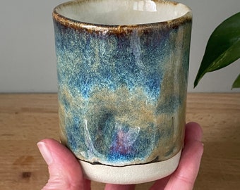 Handmade ceramic dimple/thumb print mug/tumbler