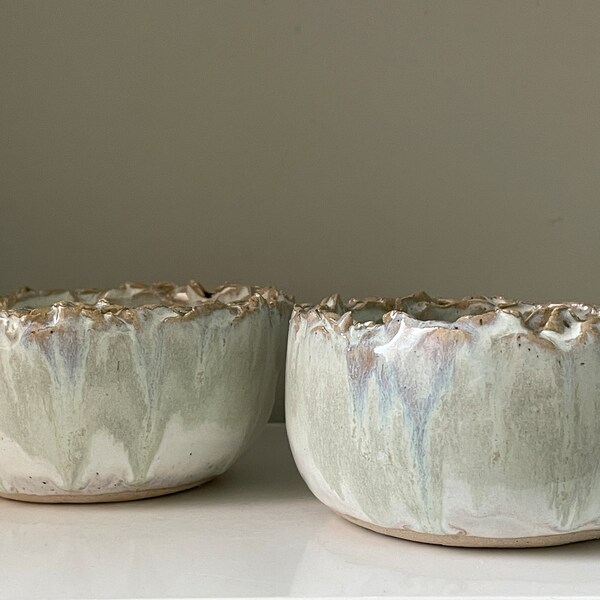 Handmade unusual ceramic pinch bowl