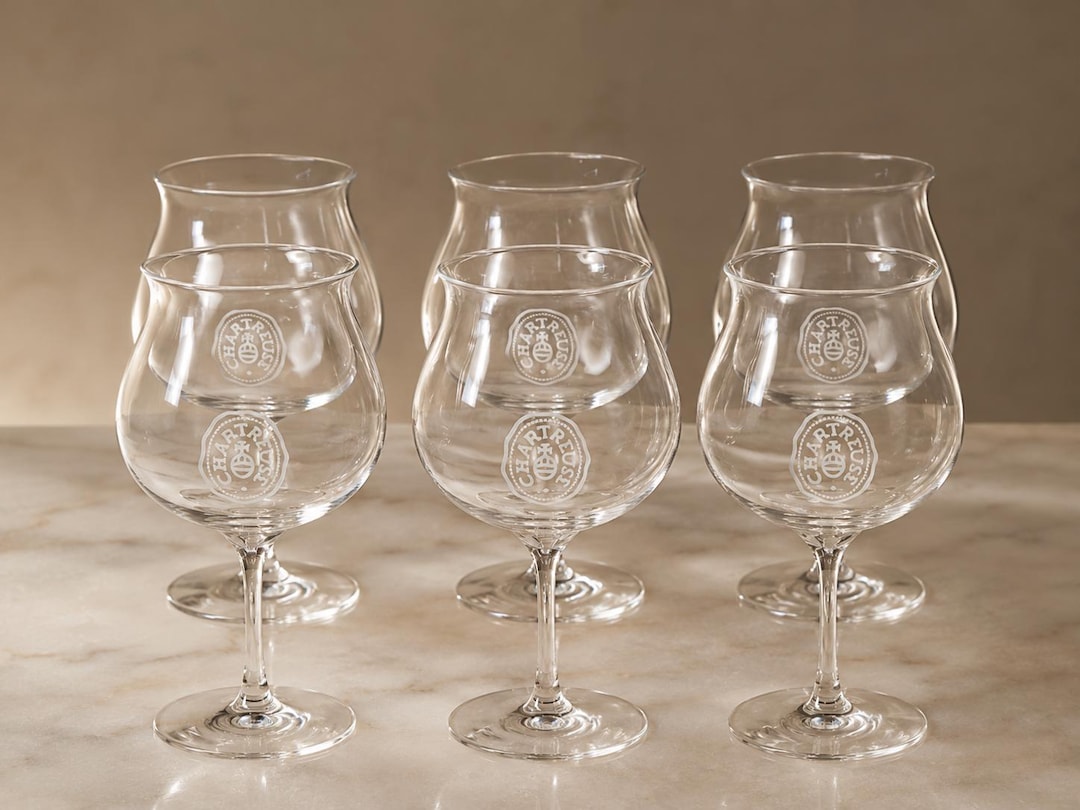 6 Lehmann Glass CHARTREUSE Glasses, Végétal Model, 24 Cl – New in Box ...