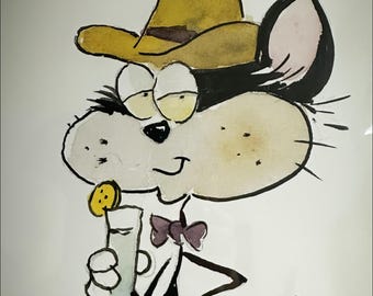 CHARTREUSE Tonic poster, cowboykat, Olivier Palisse, 41,2 x 26 cm, vintage bar