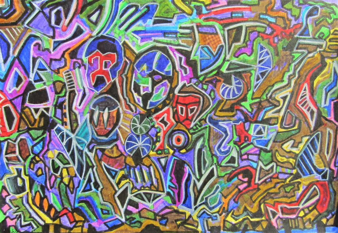 Ethos Diverse Original Drawing Etsy