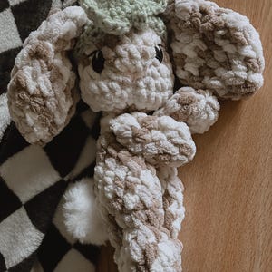 Crochet baby bunny snuggler | crochet bunny | handmade gift for children | baby shower gift | nursery decor | heirloom quality | bunny lovey