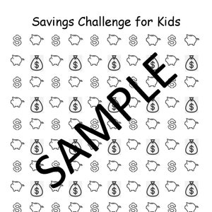 Savings Challenge for Kids - Money Envelopes for Kids - Digital Download - Printable