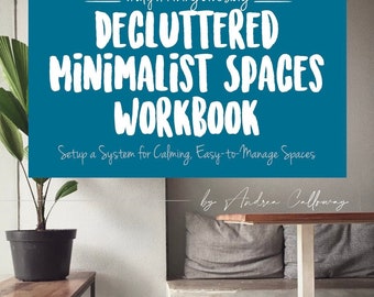 Minimalist Workbook to Declutter, Clean, and Organize your Home, Wardrobe, Kitchen, Living Room, Bedrooms, Bathrooms, and Car • Printable