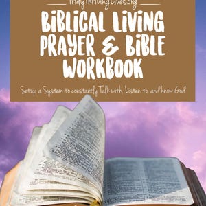 Prayer & Bible Study Workbook for More InDepth Study, a Closer Relationship w/ God, a more Biblical Lifestyle •Fillable Digitally• Printable