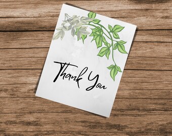 Thank You card, printable, for any occasion