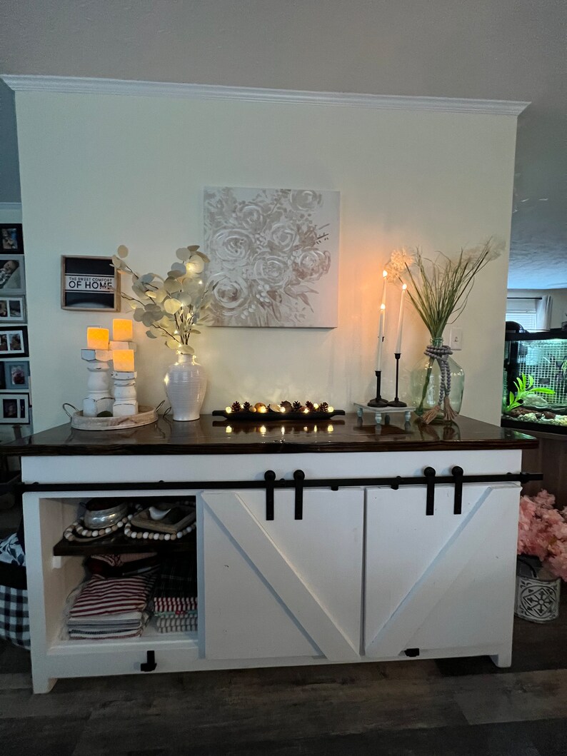 Custom Farmhouse Buffet Table Etsy