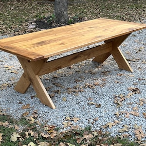 Mesa X de estilo rústico moderno