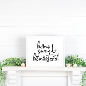 Home Sweet Homestead, Homestead Wall Decor, Homesteader Gift, Country Decor, Backyard Homestead Wall Art