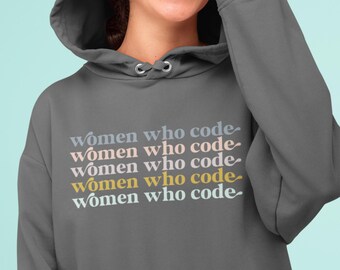 Sudadera con capucha "Mujeres que programan" - Sudadera acogedora para programadores - Regalo STEM