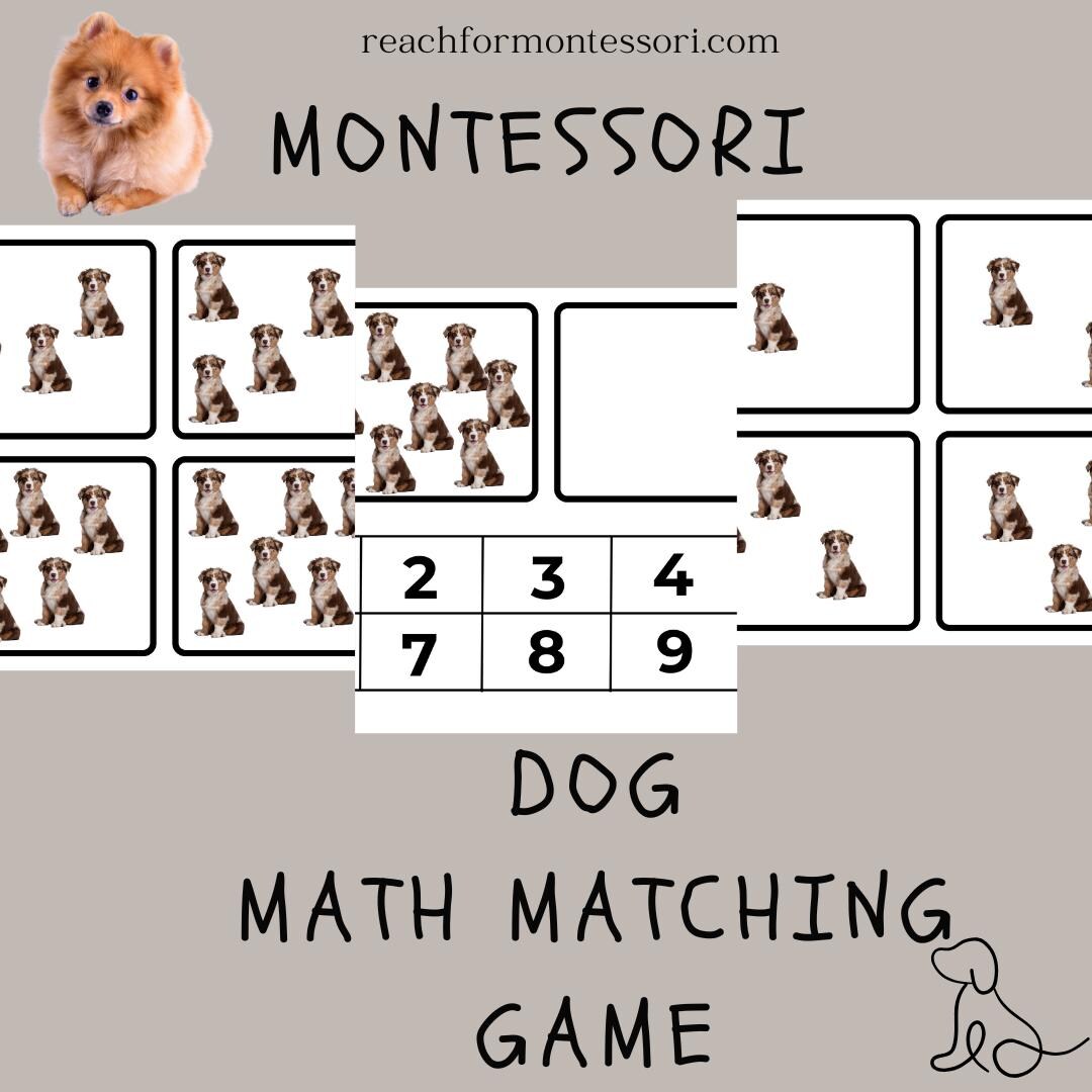 Dog Math Matching Game - Etsy