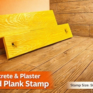 Concrete Stamp ''BOARDS'' 22,83'' Cement Texture Mat | Decorative Tool | Plaster & Stucco Stamp | Vertical Wall Floor Pattern | DIY Imprint