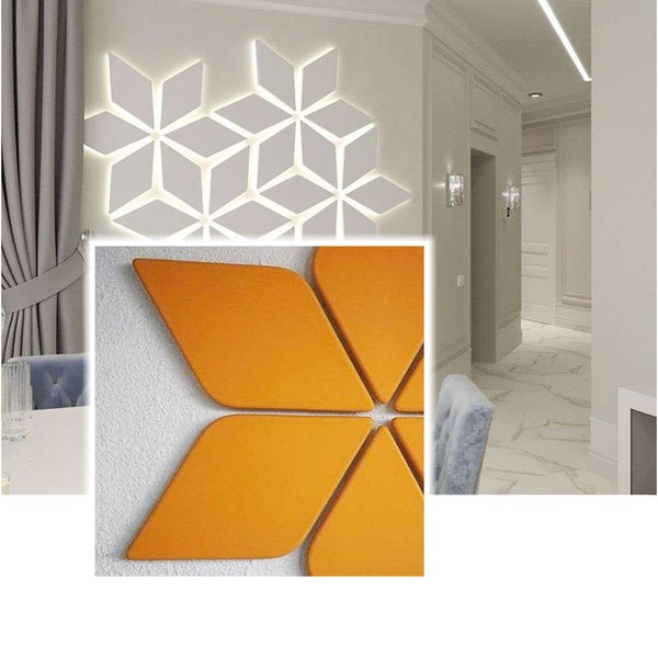 Set of Polyurethane Forms for Led Panels "PETALS"/ 3D Wall Panels/Decorative Concrete/Cement Design/Wall Texturing/Texture Pattern