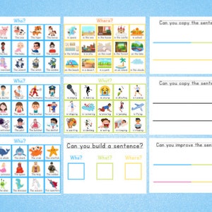 Silly Sentence Builder | Learning to Read and Write | School | Home ...