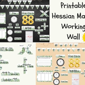 Affichage mural de travail mathématique (botanique)
