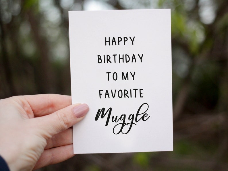 Printable Birthday Card Happy Birthday to My Favorite MUGGLE - Etsy