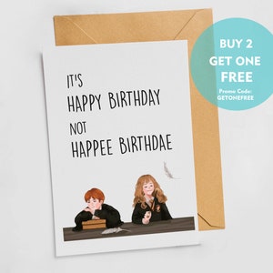 Happy Birthday Ya Filthy Muggle - Harry Potter - Birthday Greetings Card -  A5023