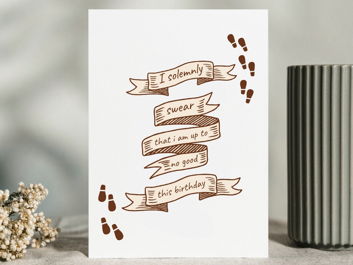 Printable Birthday Card Hermione and Ron: Its Happy Birthday Not Happee ...