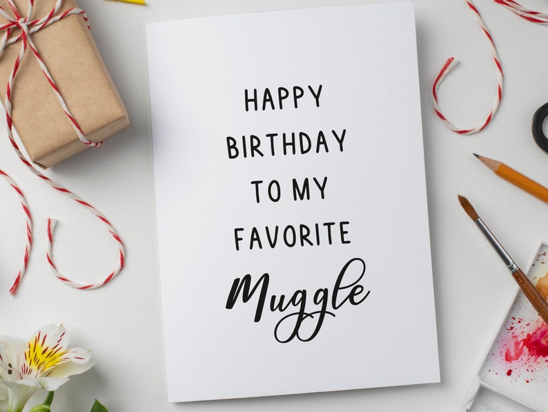 Printable Birthday Card Happy Birthday to my favorite MUGGLE - Etsy México