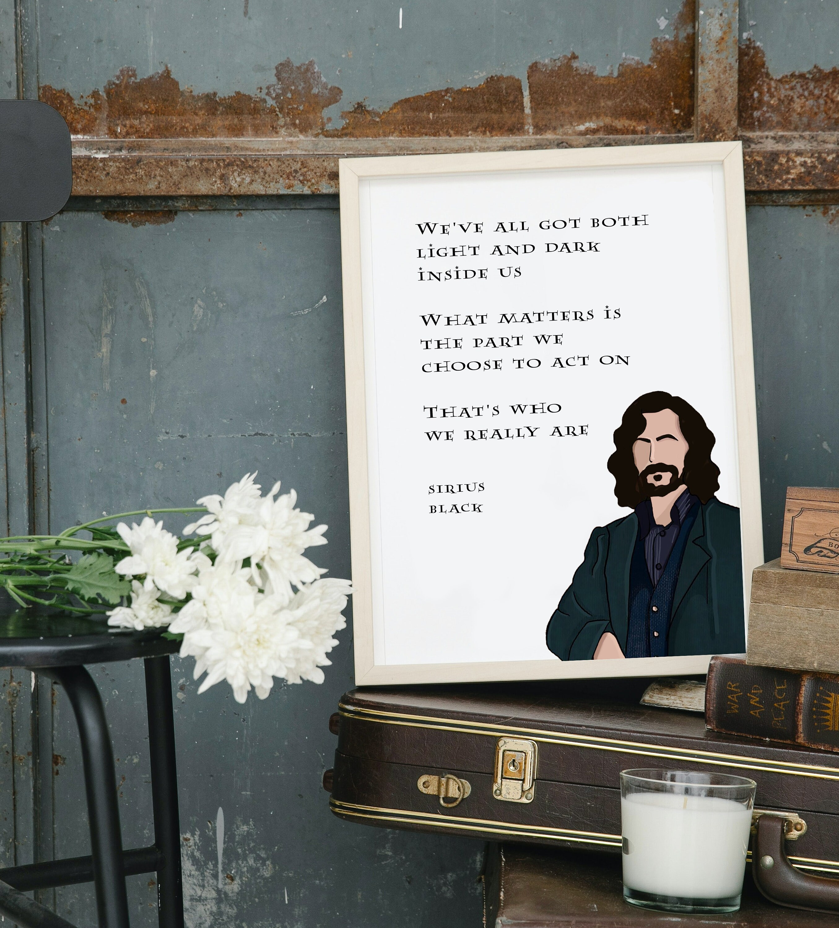 Printable Wall Art Sirius Black Quote We All Have Light and Dark... Etsy