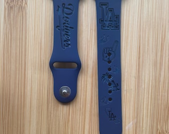 Dodgers themed Apple and Samsung Galaxy Watch Band