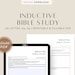 Inductive Bible Study, Fillable &amp; Printable PDF, US Letter, A4, A5 - Etsy
