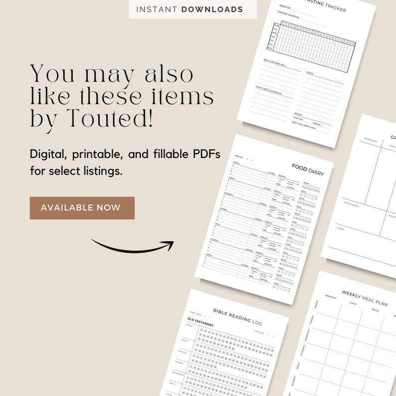 Daniel Fast Planner, Fillable & Printable PDF, US Letter, A4, A5 - Etsy