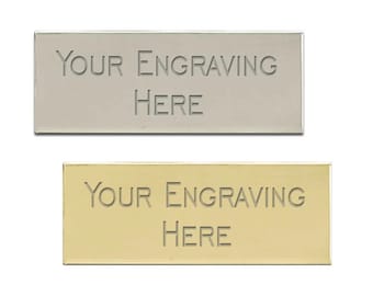 Engraved Trophy Plates Name Sports Plaque Personalised Metal Customised Award Self Adhesive UK