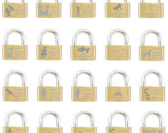 Personalised Padlocks Engraved Love Lock Keep Sake Wedding Gift Anniversary RIP Pet Newly Wed Present