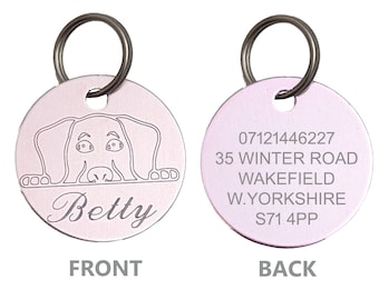 Labrador Dog Tag Name Collar Personalised Engraved Custom Pet Tag Lab Gifts