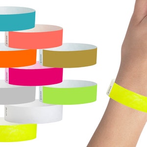 Plain Printable Paper Wristbands Custom Party Events Strap Festivals ...