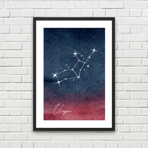 Virga Sternzeichen Poster, Virga Dekor, Virga Sternzeichen Kunst, digitales Poster, Geburtstagsgeschenk, astrologisches Poster, Sternzeichen Print, Horoskop Poster