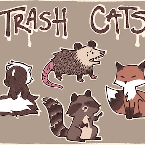 Trash Cat Stickers