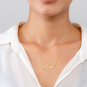 Personalized Name Necklaces, Silver Custom Name Necklace, Personalized Gift, Personalised 18K Gold & Rose Gold Plated Jewelry, Gift for Her