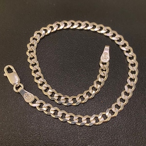 Curb Link Bracelet, 925 Silver Chain Bracelet, Streetwear Bracelet, Men Bracelet, Curb Bracelets For Women and Men, Chunky Curb Bracelet
