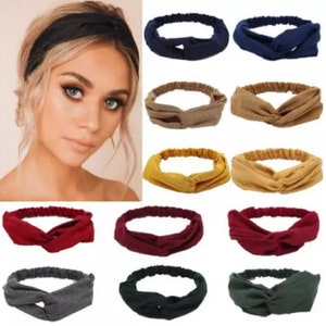 Women Headband - Different Shades Solid colour To Choose From Women Twist Knot Headband - Yoga Headbands - All Season Fabric Headband