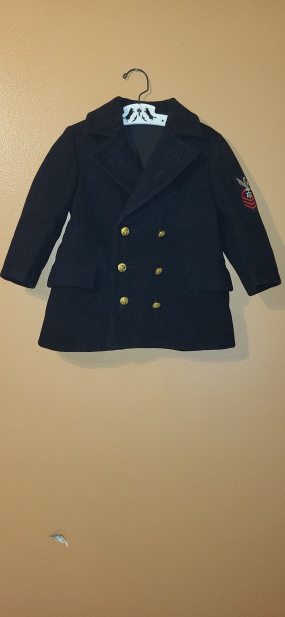 Vintage 1930s Boys Peacoat Coat Jacket Double Breasted NRA Mens