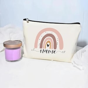 Personalisierte Make-up Tasche, Kosmetiktasche, Reisekulturtasche, Brautjungfer Geschenk, Geschenk für Sie, Kawaii Taschen Geburtstagsgeschenk, Freundin vorhanden