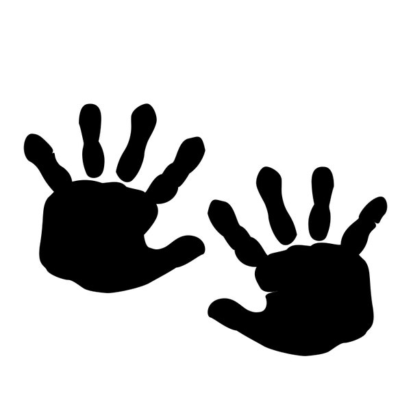 Baby Handprint SVG, Baby Handprint DXF, Baby Handprints, Baby hands SVG, Baby Hands svg Clipart, Baby Hands Silhouette, Baby Shower