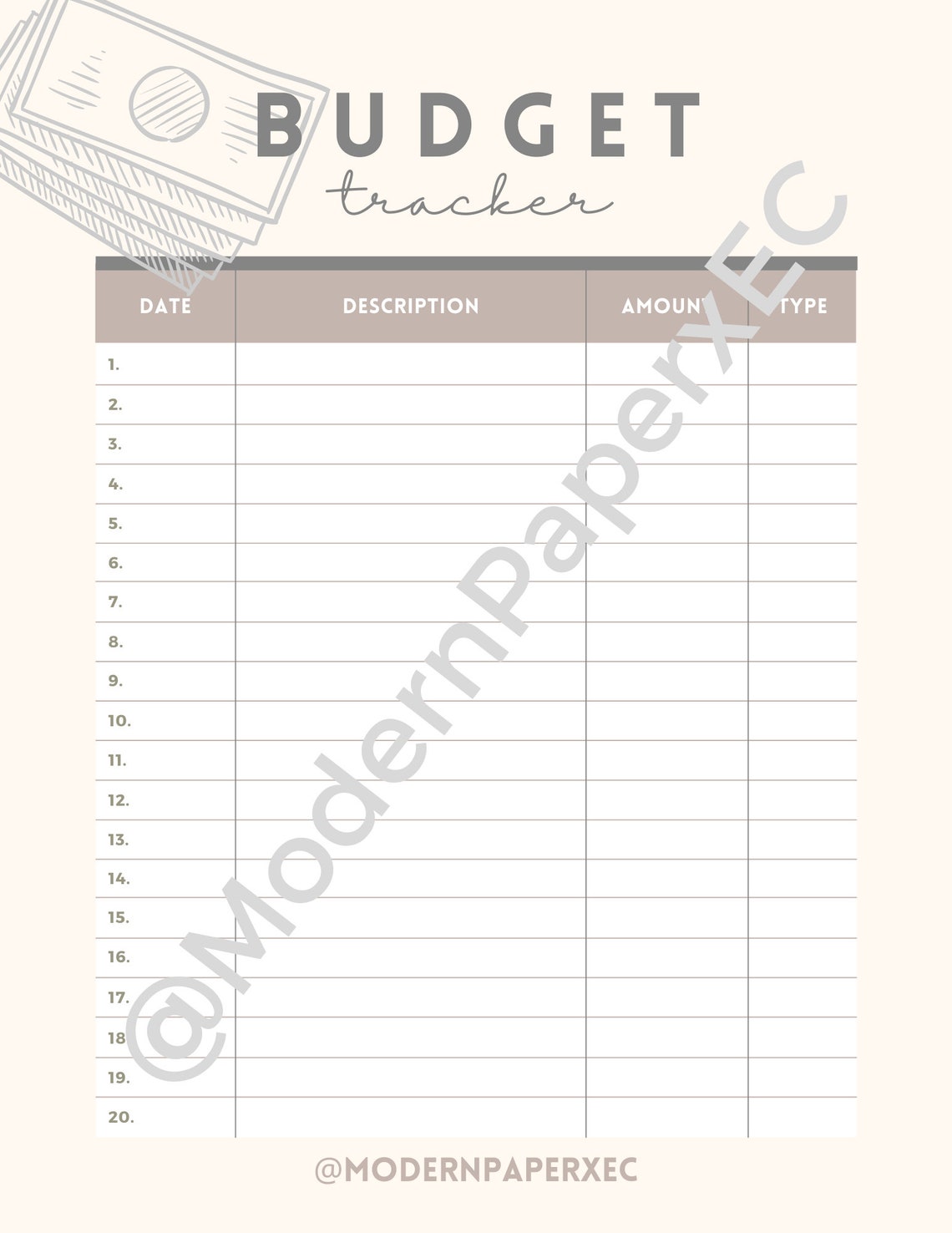 Monthly Budget Tracker | Budget Template | Budget Tools | Money Saver ...