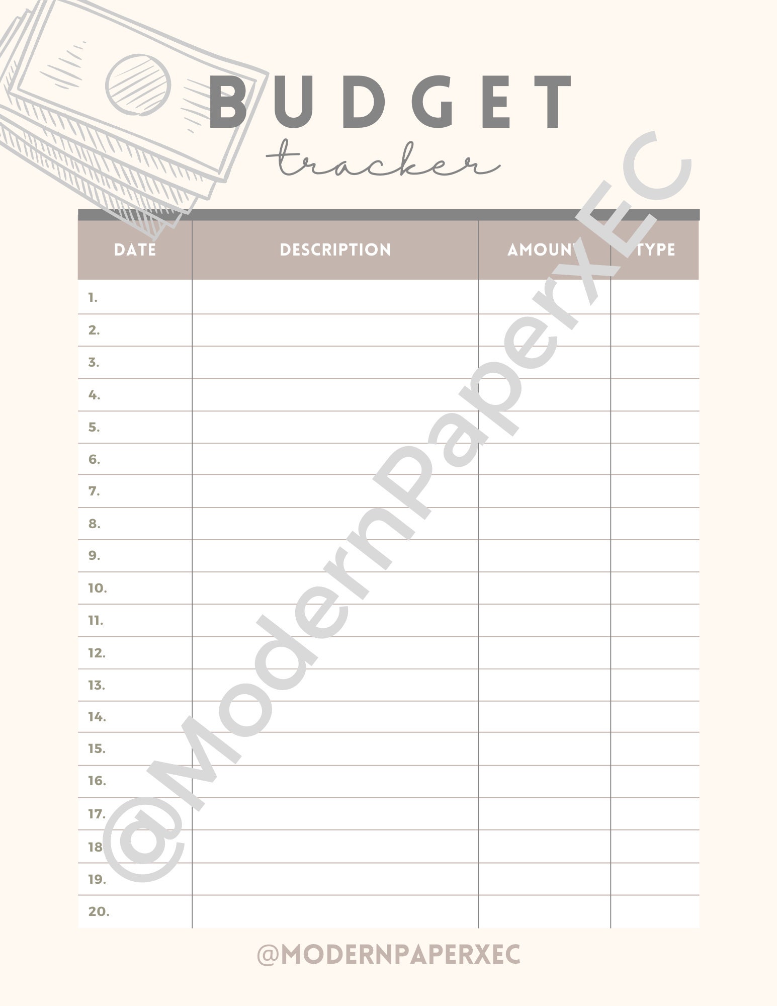 Monthly Budget Tracker | Budget Template | Budget Tools | Money Saver ...