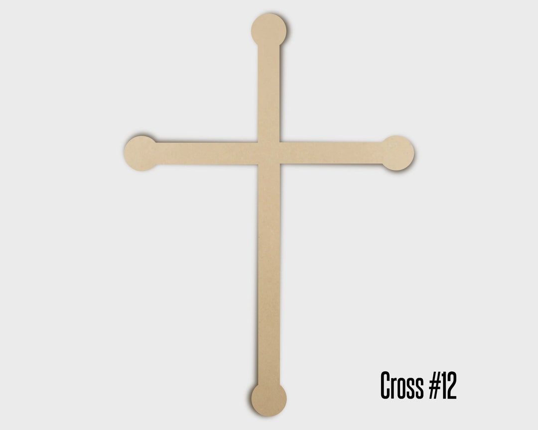 Wooden Cross Shape 100-600mm 3mm MDF Craft Unpainted 3mm MDF Laser Cut ...