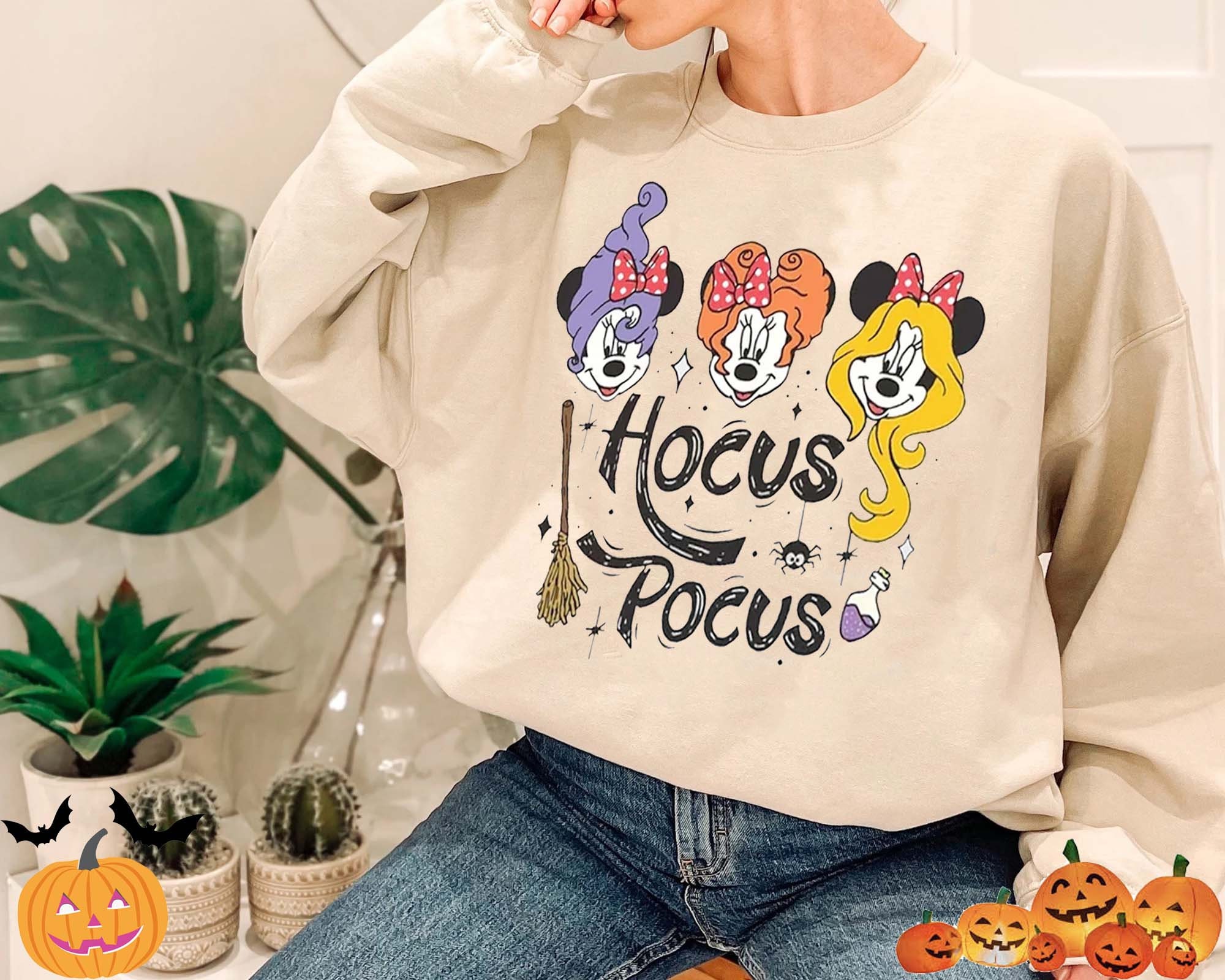 Sudadera Mickey Minnie Hocus Pocus Halloween Disney Divertido Unisex