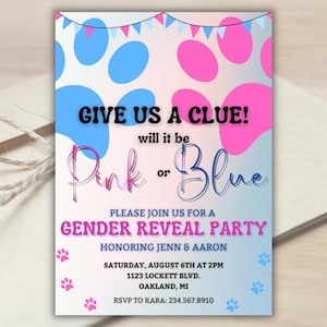 Customizable Invitation - GENDER REVEAL